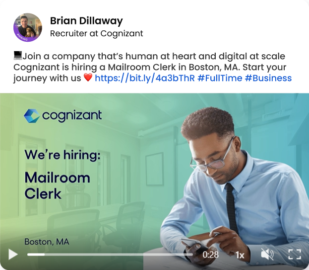 Brian Dillaway Recruiter at Cognizant Post