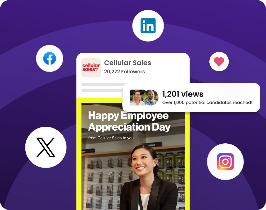 Decorative social media post that reads 