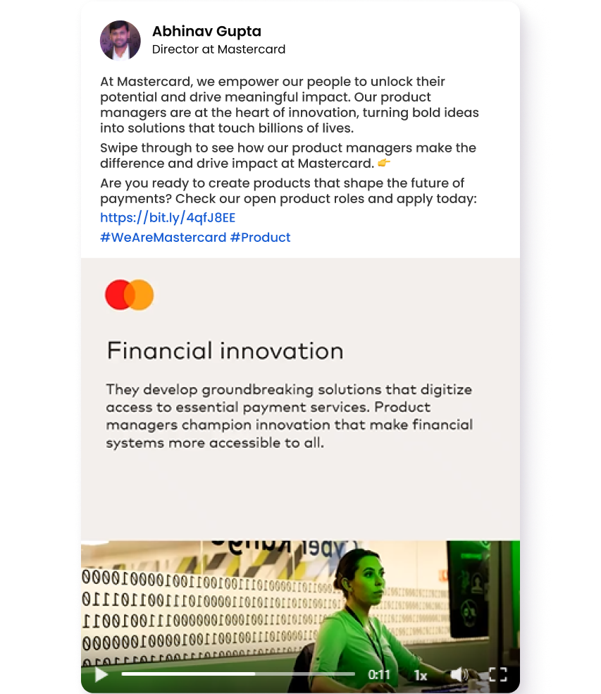 Graphic about financial innovation with a professional working at a computer and data visuals