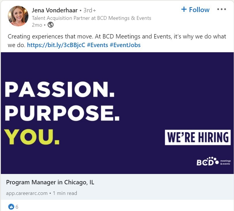Employee advocacy example