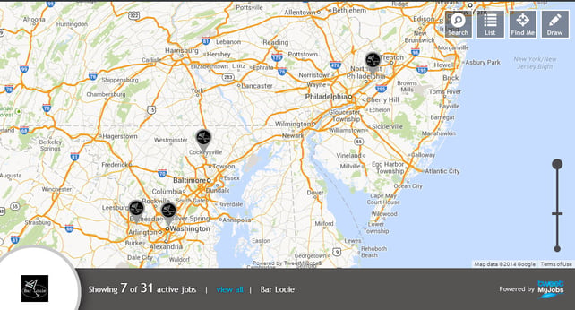TMJ Job Map - Bar Louie