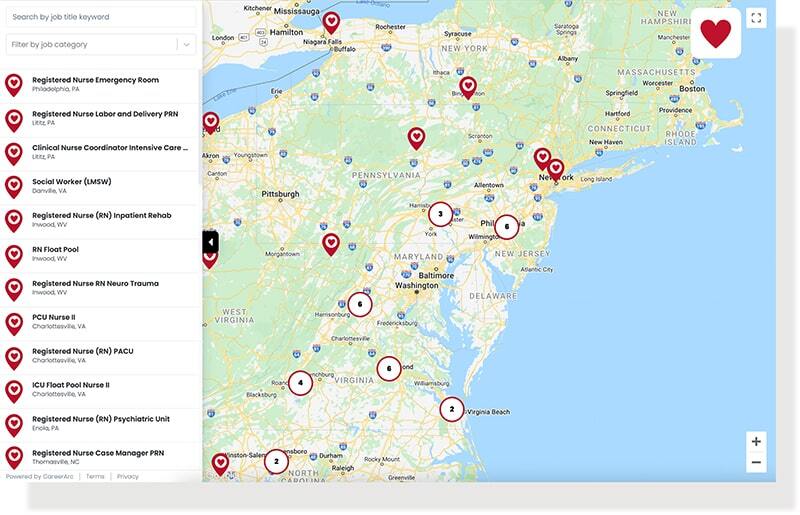 CareerArc's job map example