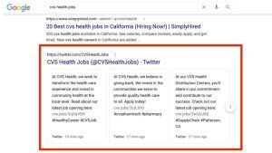 cvs health google search tweets