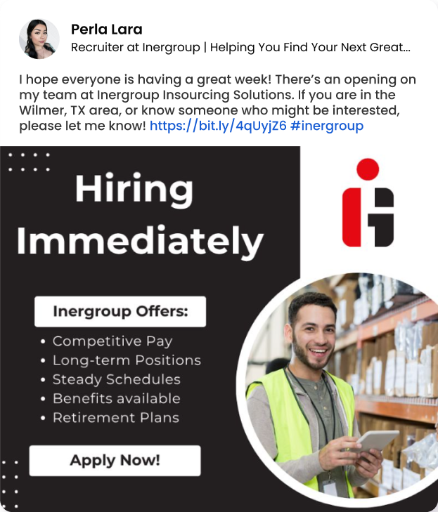 Perla Lara - Recruiter at Inergroup
